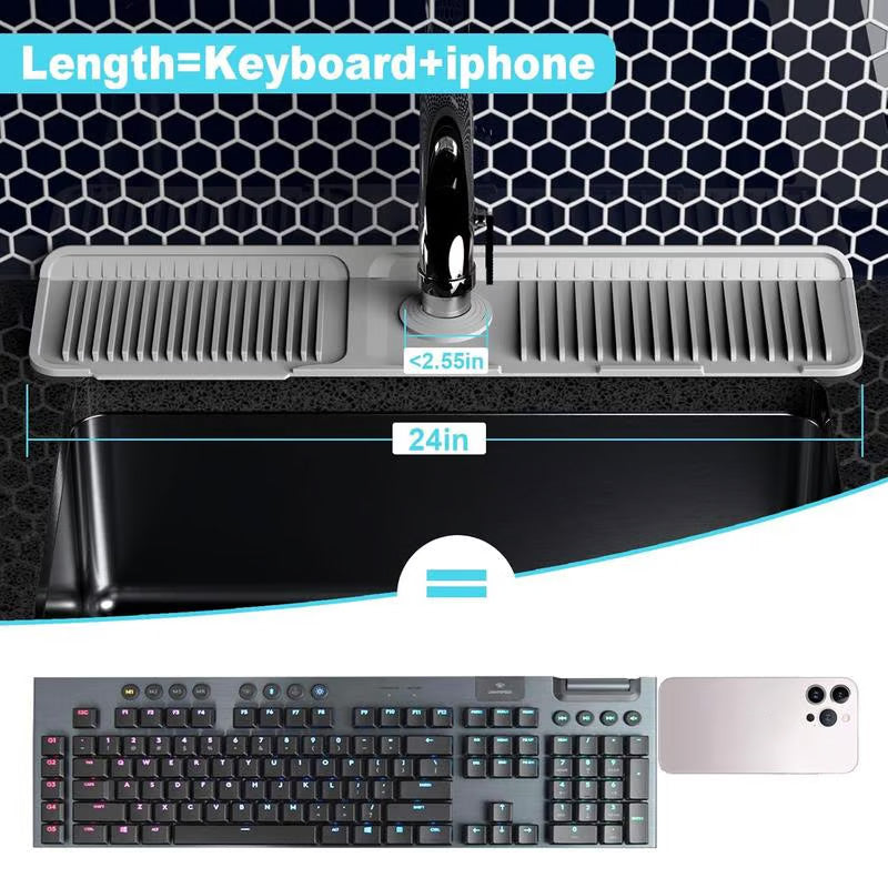 🥳HOT SALE🥳💞50K+ SOLD! Faucet Mat – From £6.99! Sloped drain, non-slip & food-grade. Dry, clean sink – grab yours! ✅
