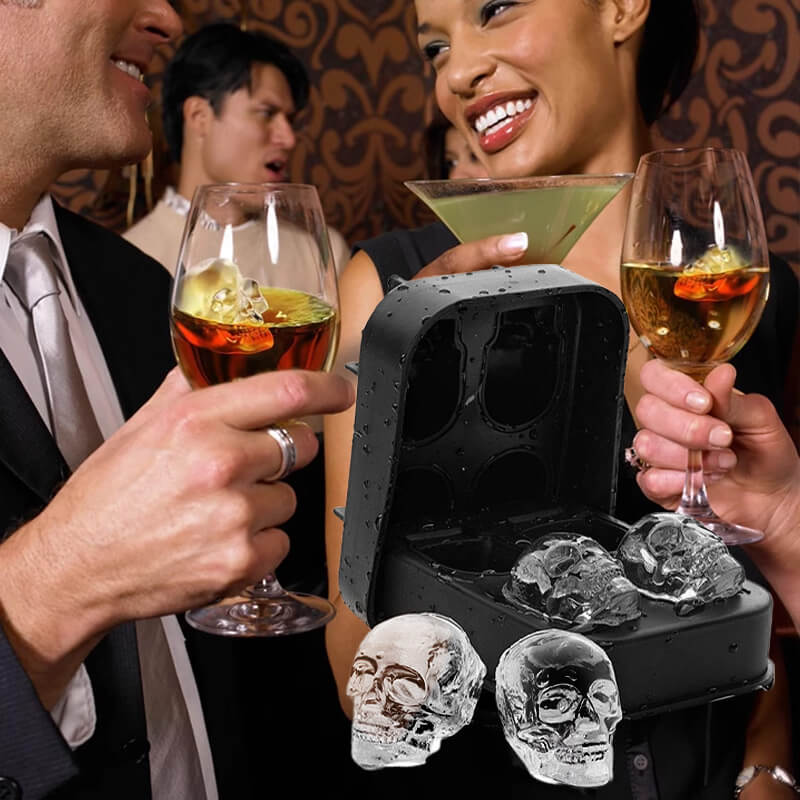 🥳HOT SALE🥳💞50K+ SOLD! Skull Ice Mold – From £5.99! Food-grade silicone, slow-melting & multi-use. Fun drinks – grab yours! ✅