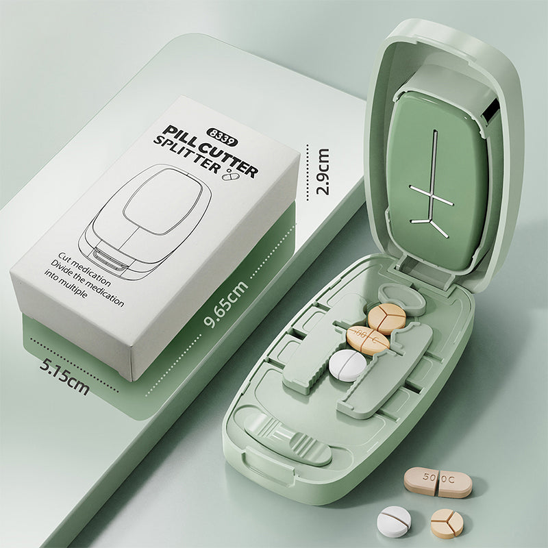 💊 Save 50%! ✂️ Pill Cutter Splitter – Precise cut, travel-ready & safe blade ✨