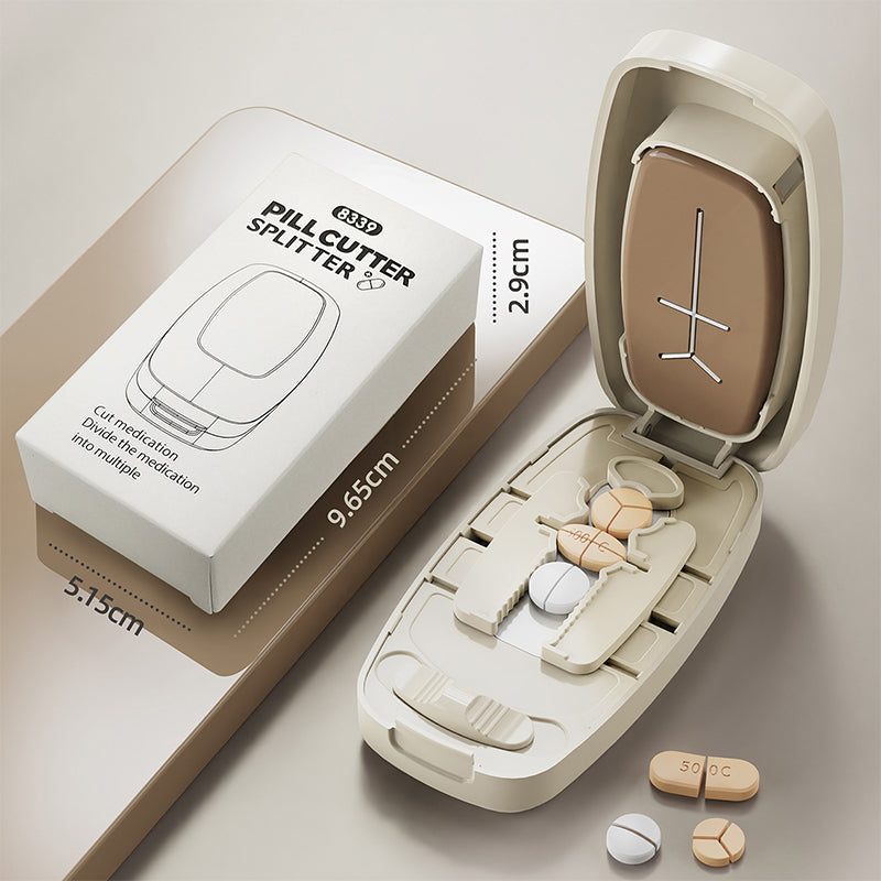 💊 Save 50%! ✂️ Pill Cutter Splitter – Precise cut, travel-ready & safe blade ✨