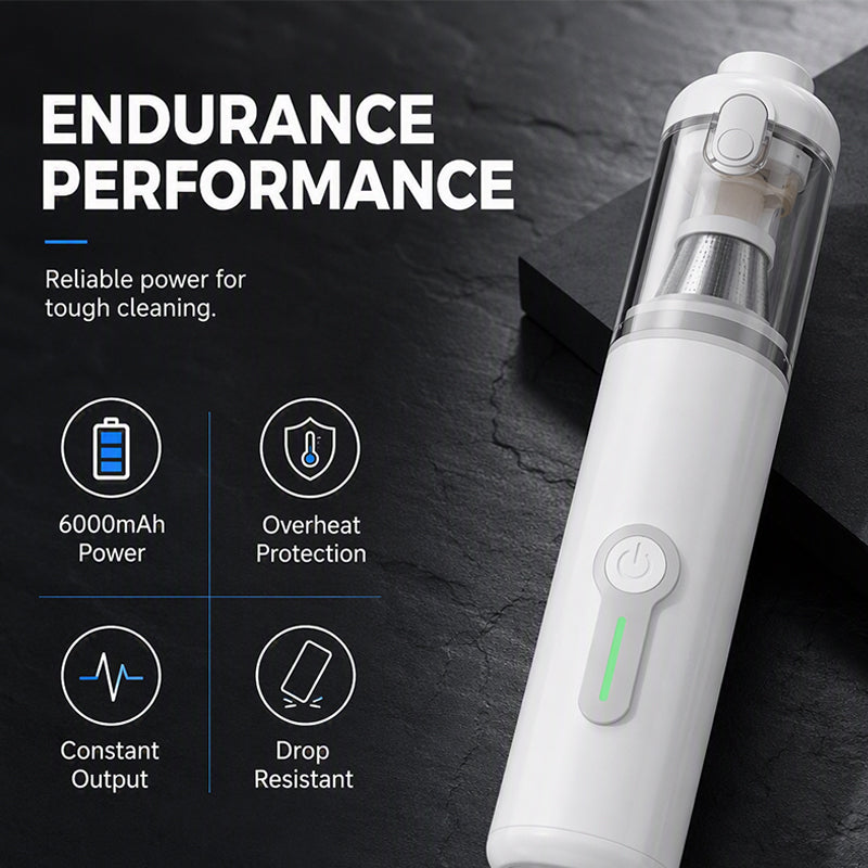 🥳2026 BESTSELLER🥾 Car Vacuum & Blower – 20000Pa Powerful Suction, 2-in-1 Design – 6000mAh Battery, Waterproof – Compact, Fits Glove Compartment! 🛡️💨