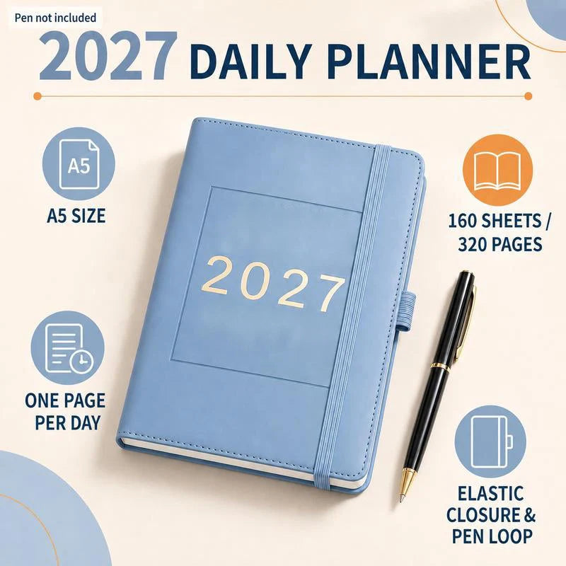 🎉 2026 Sale — Over 23,200 Sold!📅A5 2027 One‑Day‑Per‑Page Diary Notebook ✨