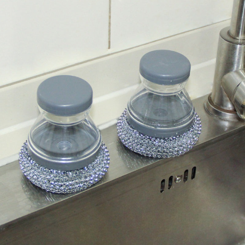 Soap Dispensing Pot Scrubber Brush