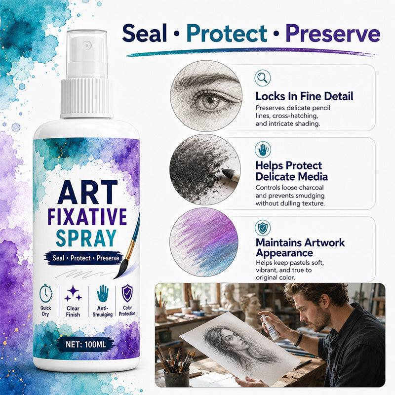 🔥New Hot Selling❤️‍🔥Quick-Dry Smudge-Proof Art Fixative Spray