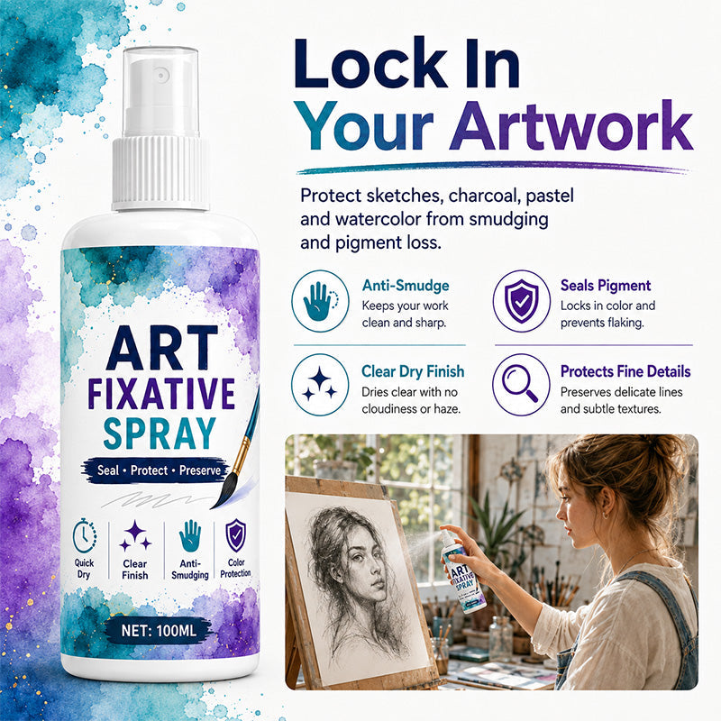 🔥New Hot Selling❤️‍🔥Quick-Dry Smudge-Proof Art Fixative Spray