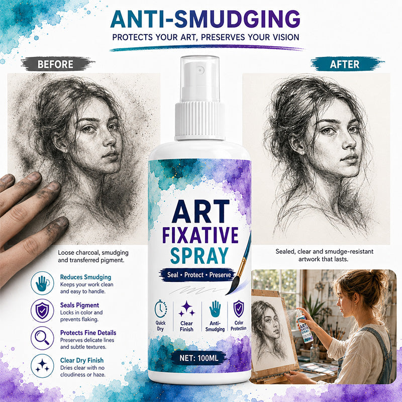 🔥New Hot Selling❤️‍🔥Quick-Dry Smudge-Proof Art Fixative Spray