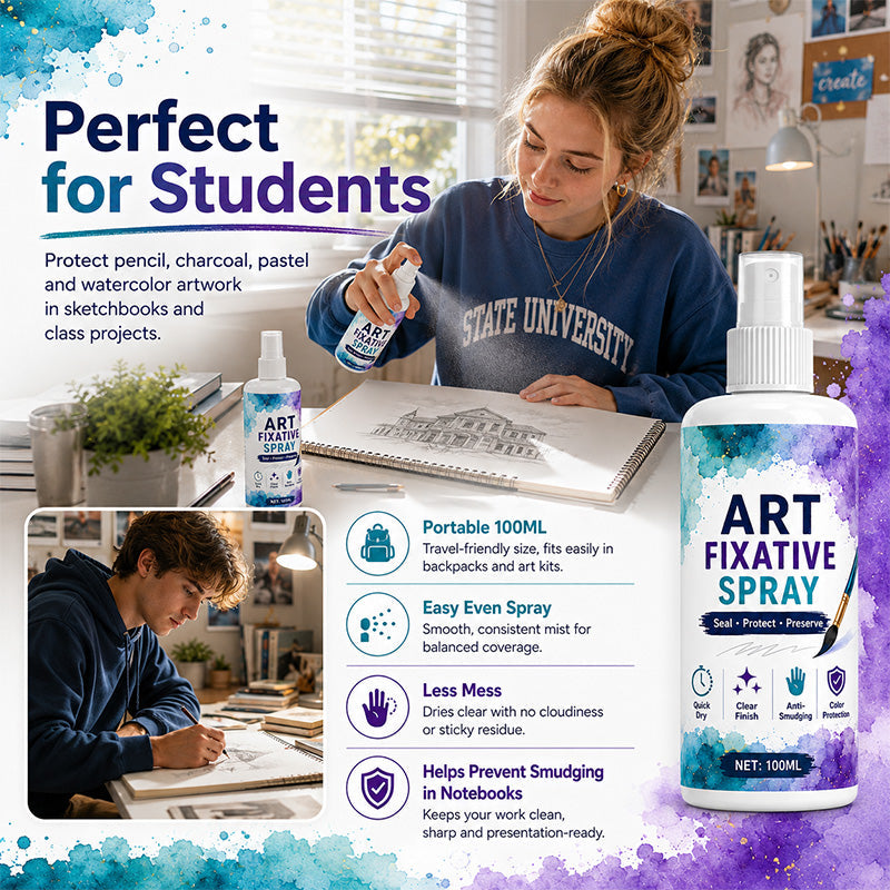 🔥New Hot Selling❤️‍🔥Quick-Dry Smudge-Proof Art Fixative Spray