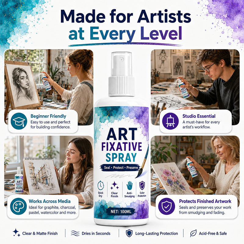 🔥New Hot Selling❤️‍🔥Quick-Dry Smudge-Proof Art Fixative Spray