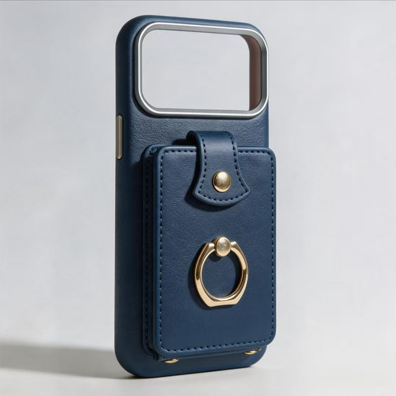 🎉 2026 Sale — Over 37,200 Sold!📱Magnetic PU Leather Wallet Case with Ring Stand & Crossbody Strap ✨