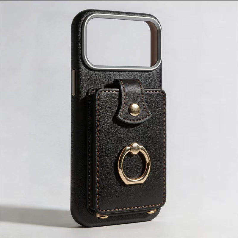 🎉 2026 Sale — Over 37,200 Sold!📱Magnetic PU Leather Wallet Case with Ring Stand & Crossbody Strap ✨