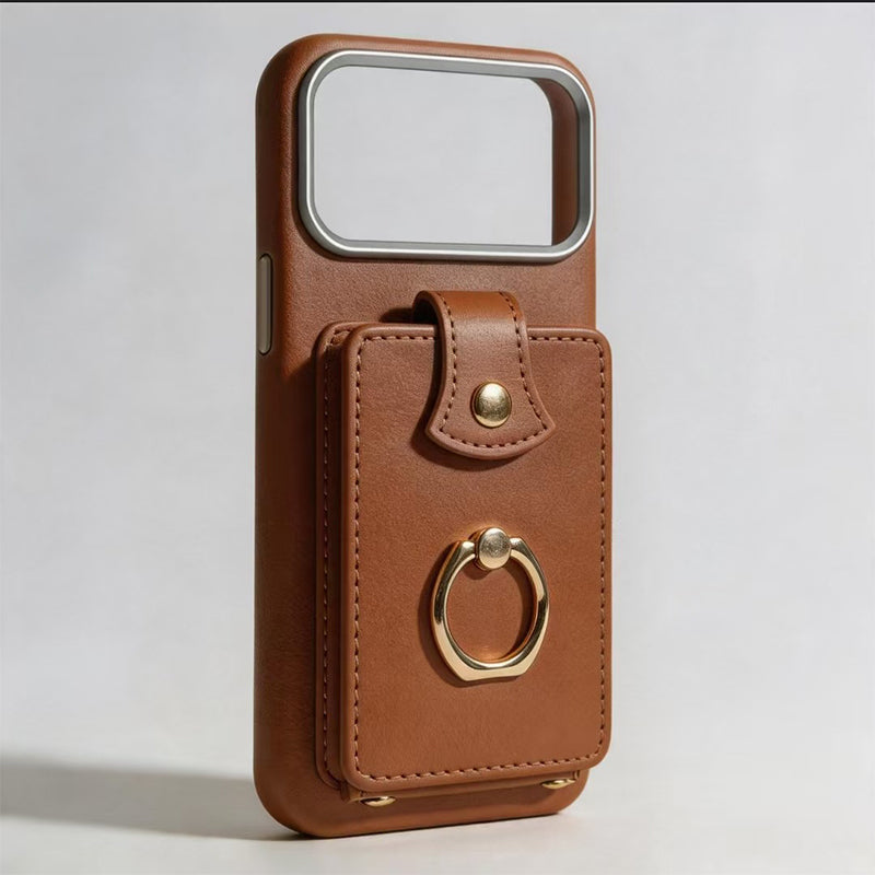 🎉 2026 Sale — Over 37,200 Sold!📱Magnetic PU Leather Wallet Case with Ring Stand & Crossbody Strap ✨