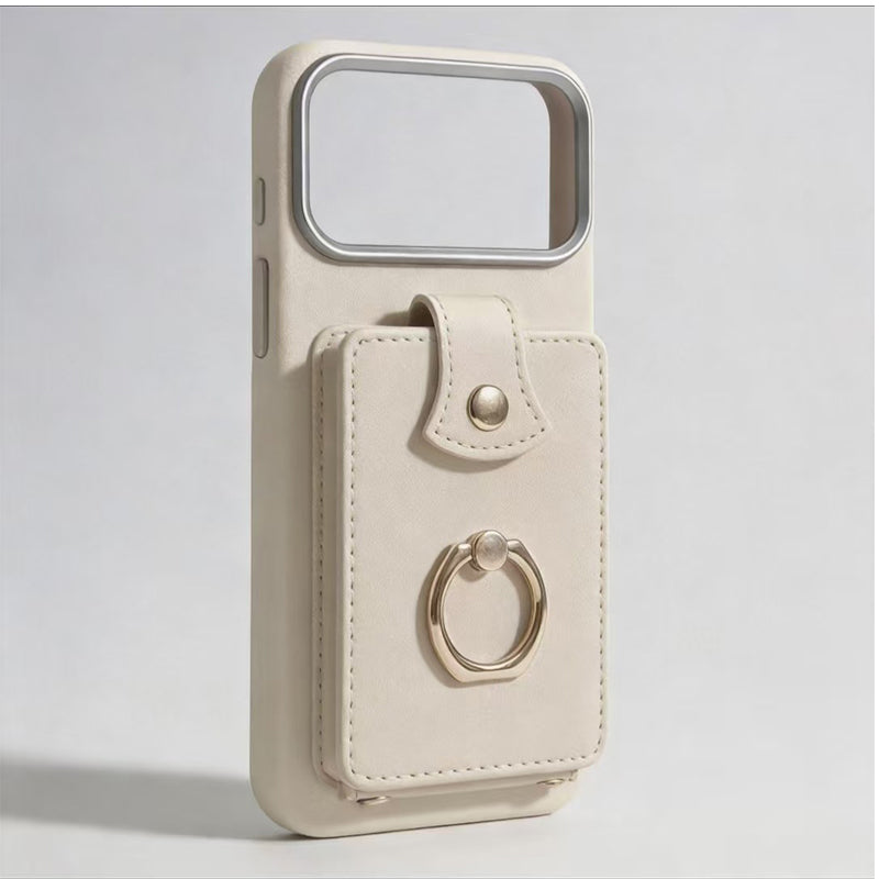 🎉 2026 Sale — Over 37,200 Sold!📱Magnetic PU Leather Wallet Case with Ring Stand & Crossbody Strap ✨