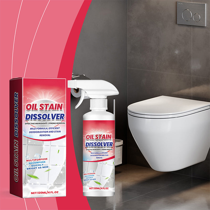 🥳HOT SALE🥳💞10K+ SOLD! Oil Dissolver Spray – From £6.99! Removes stains, safe on tiles & fresh scent. Sparkling bathroom – grab yours! ✅