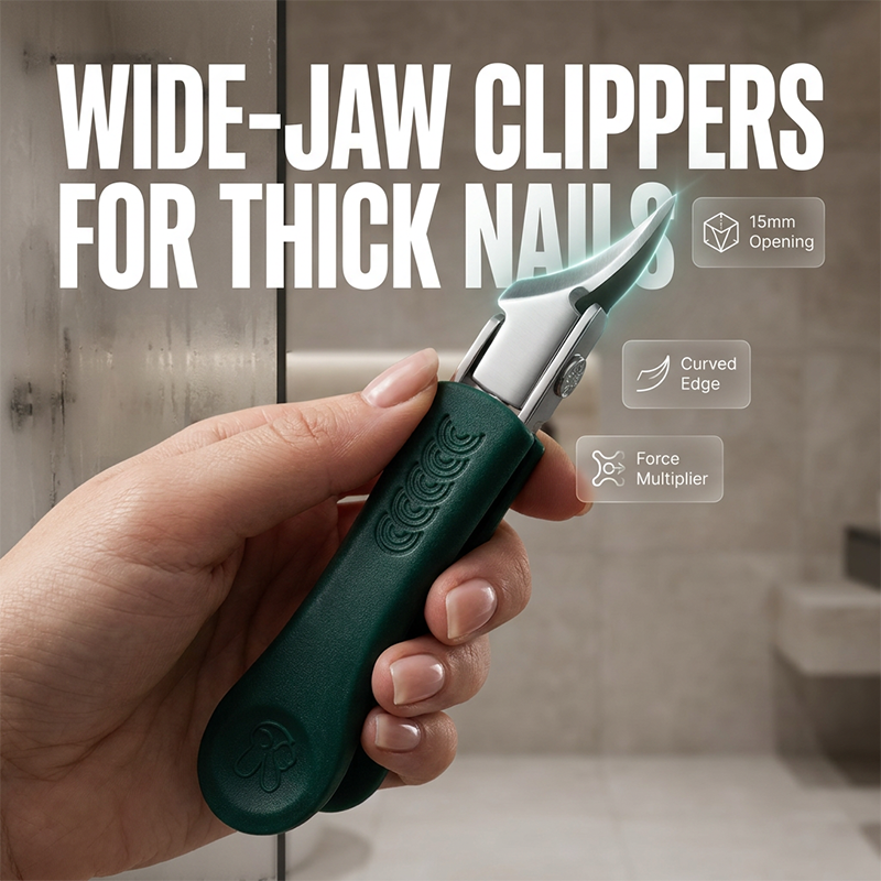 Wide-Jaw Toenail Clippers for Thick Nails