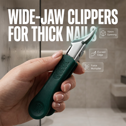 Wide-Jaw Toenail Clippers for Thick Nails
