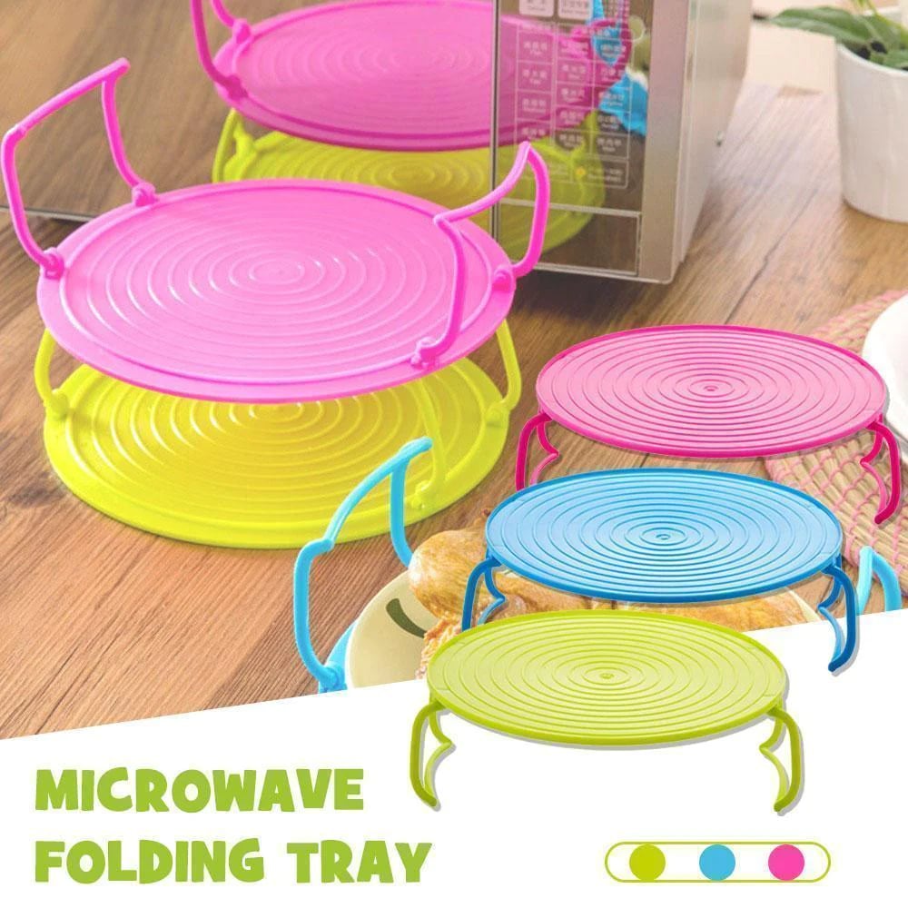 🥳2026 HOT SALE🥳💞50K+ SOLD! ⏱️🔥 50% OFF! Microwave Folding Tray – Create 2 layers, heat 2 dishes at once – save time & energy! Food‑grade silicone, heat‑resistant up to 480°F. From £6.99 – buy more, save more! 🍱✨