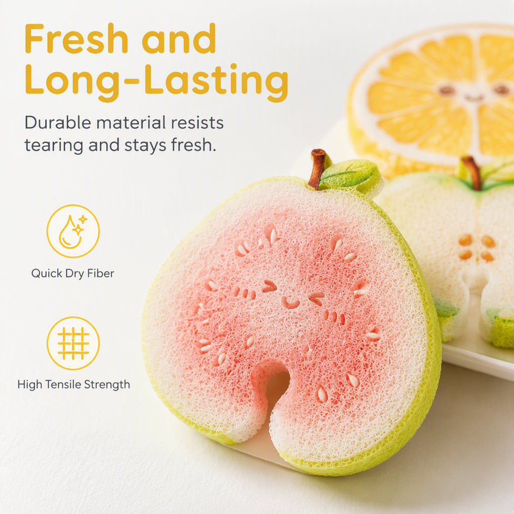 🔥 HOT SALE 50%OFF🍓Cute Fruit Shaped Dishwashing Sponge Scrubber✨