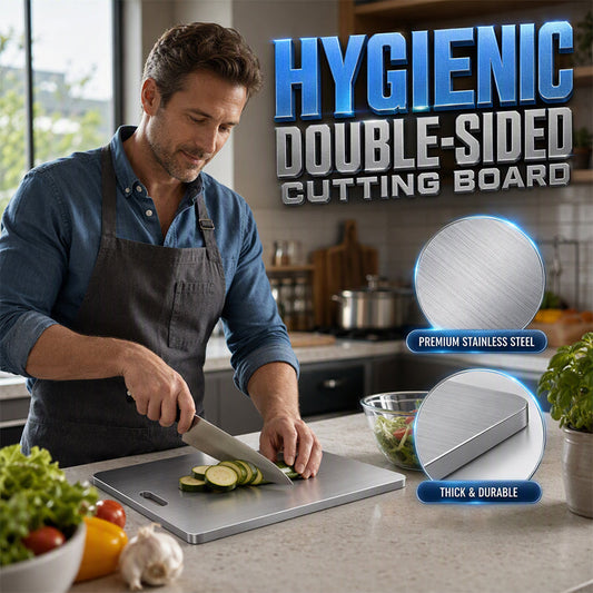 🎁💥LAST DAY SPECIAL PRICE!-￡7.99!!✨Stainless Steel Double-Sided Cutting Board