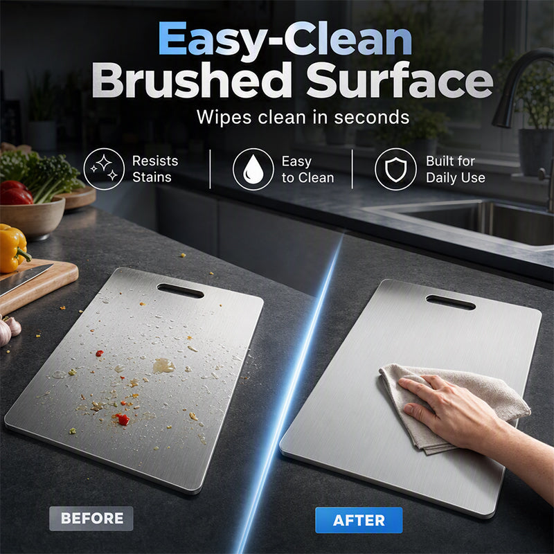 🎁💥LAST DAY SPECIAL PRICE!-￡7.99!!✨Stainless Steel Double-Sided Cutting Board