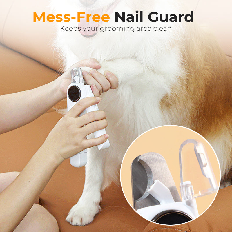 2-in-1 Electric Pet Nail Grinder & Clipper with LED Lights