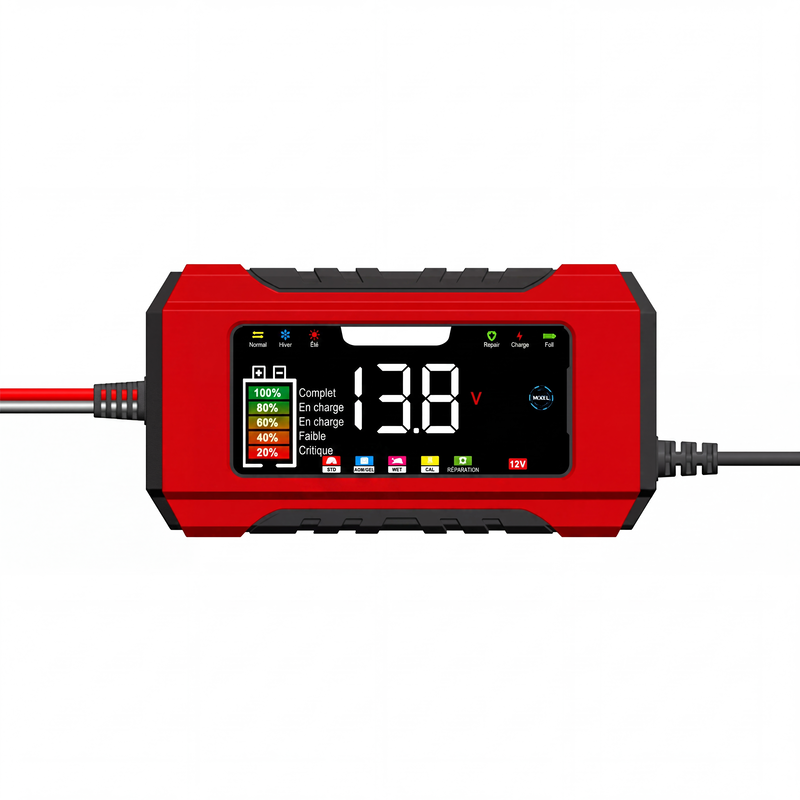 🔋 50% OFF NOW! 🚗 Smart Car Battery Charger – 9-Stage Charging, Pulse Repair & LCD Display – 12V 6A for Lead-Acid Batteries 🛡️