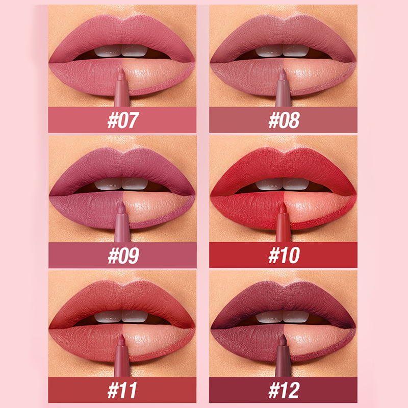 ⏰50% OFF – LAST CHANCE⏰ Waterproof Matte Lip Liner Set – 12 Shades, Smudge-Proof – Long-Lasting, Gentle Formula – Slim & Portable! 🔥
