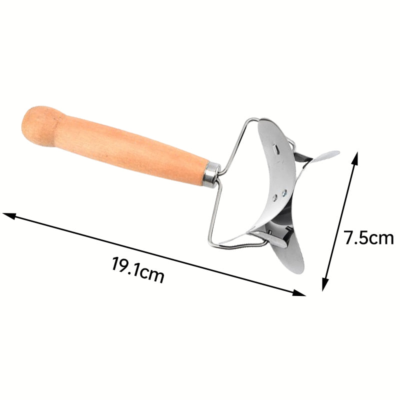 🥳HOT SALE🥳💞50K+ SOLD! Dumpling Cutter – From £5.99! Stainless steel, wood handle & even cuts. Perfect wrappers – grab yours! ✅