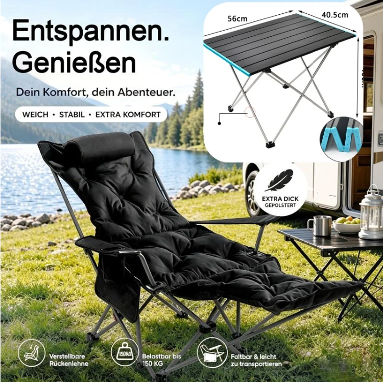 ⏳Time-Limited Special⏰Portable, adjustable folding chair for outdoor use – Lightweight, sturdy & versatile 🏕️✨