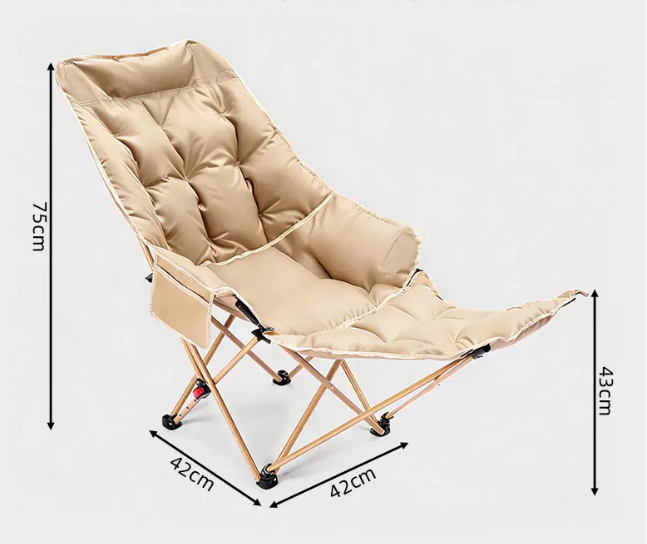 🥳2026 BESTSELLER🥾 Adjustable Folding Chair – 3/4 Recline Positions, Leg Rest – Reinforced Carbon Steel, 300 lbs – 600D Oxford – Folds for Camping & Beach! 🛡️💨