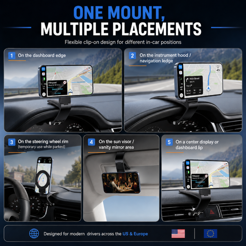 🥳HOT SALE🥳💞15K+ SOLD! Car Phone Mount – From £6.99! N52 magnets, 360° rotation & anti-slip. Secure drive – grab yours! ✅