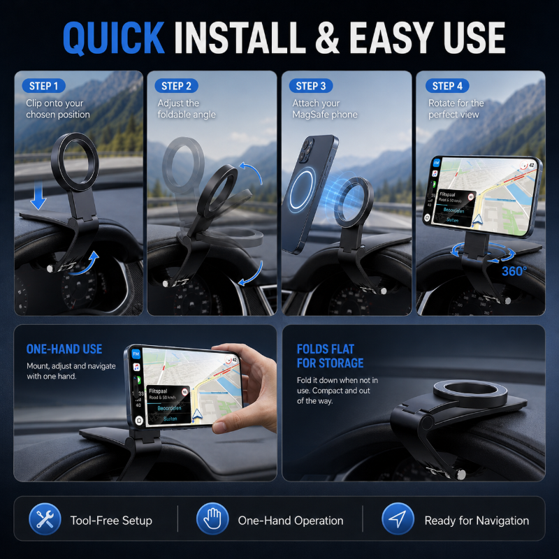 🥳HOT SALE🥳💞15K+ SOLD! Car Phone Mount – From £6.99! N52 magnets, 360° rotation & anti-slip. Secure drive – grab yours! ✅