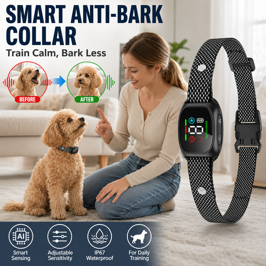 ⭐ Bestseller! No-shock anti-bark collar – beep & vibration modes, IP67 waterproof. Fits all sizes. 🐕✨