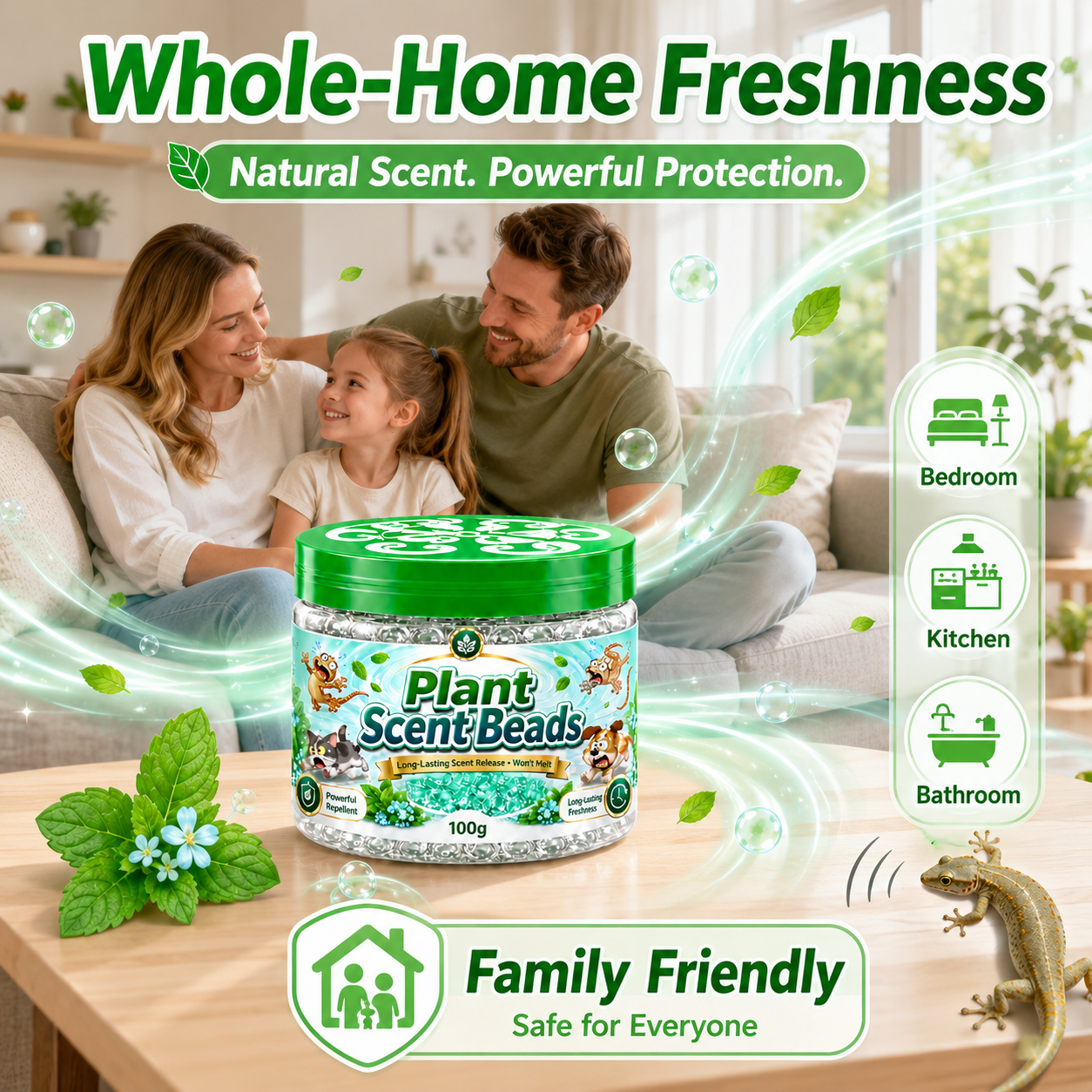 Natural Plant Gecko Repellent Gel Beads
