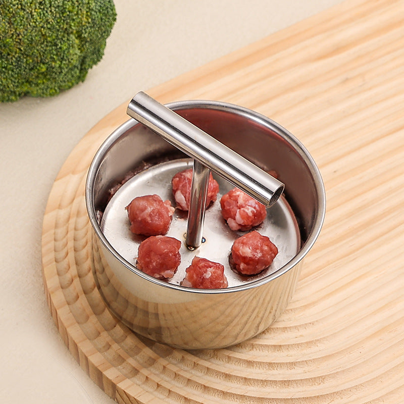 🥳HOT SALE🥳💞50K+ SOLD! Meatball Mould – From £8.99! 304 steel, 6/12 holes & ergonomic. Perfect balls every time – grab yours! ✅
