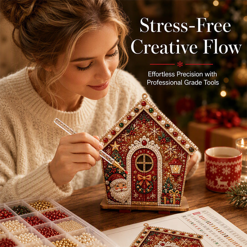 🎄Christmas Pre Sale￡9.99!!☃️3D DIY Pearl Art Christmas Painting Kit