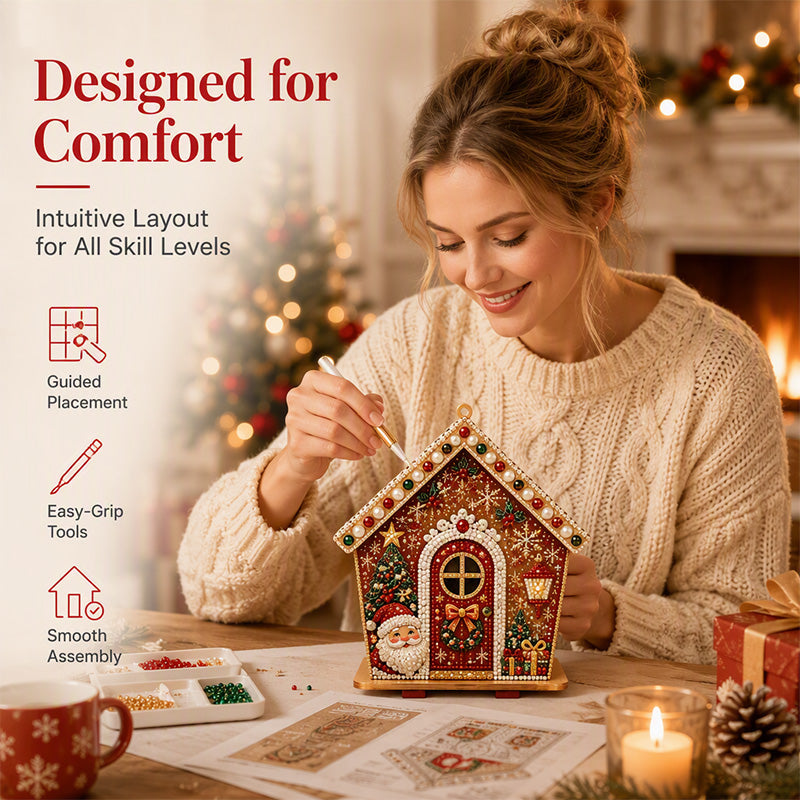 🎄Christmas Pre Sale￡9.99!!☃️3D DIY Pearl Art Christmas Painting Kit