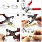 ⚡ DIY Button‑Sewing Kit – Rust‑Proof Copper Snaps, Hand Plier, Multi‑Colour ✨