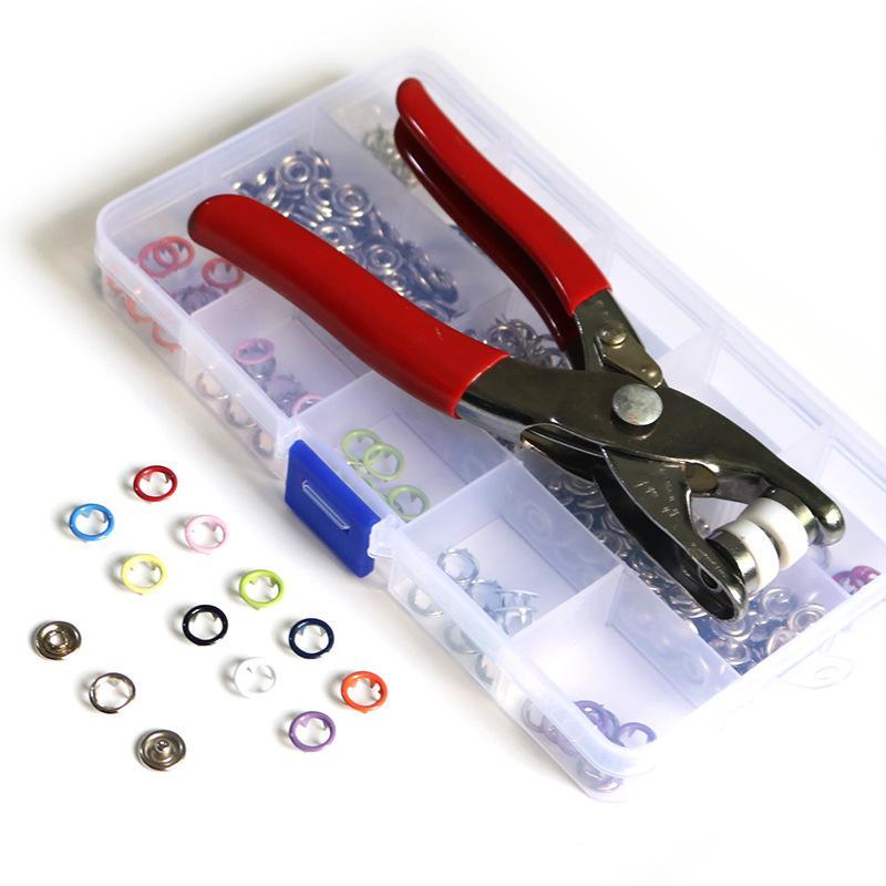 ⚡ DIY Button‑Sewing Kit – Rust‑Proof Copper Snaps, Hand Plier, Multi‑Colour ✨