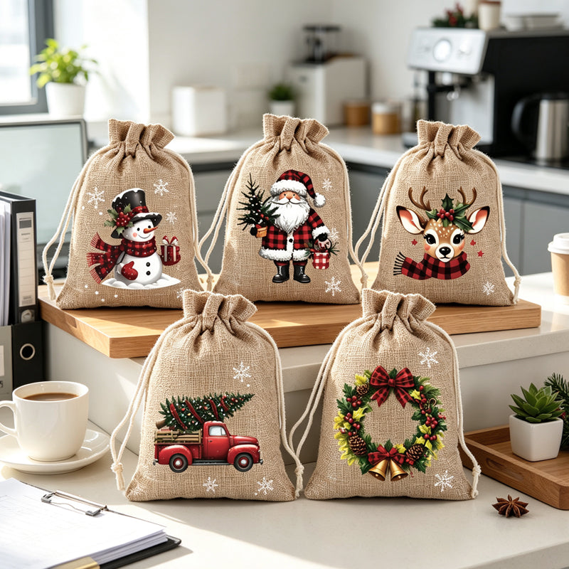 🎄HOT SALE!Christmas Drawstring Gift Bags 🧦🎅