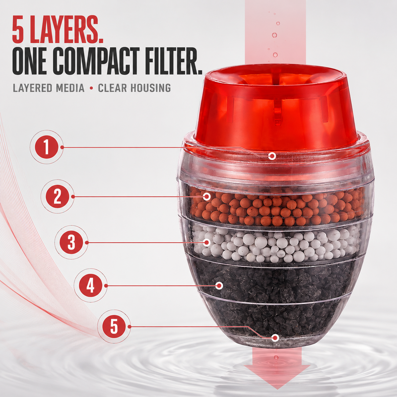 🥳HOT SALE🥳💞10K+ SOLD! Water Purifier – From £5.99! 5-layer filtration, splash-free & easy install. Cleaner water – grab yours! ✅
