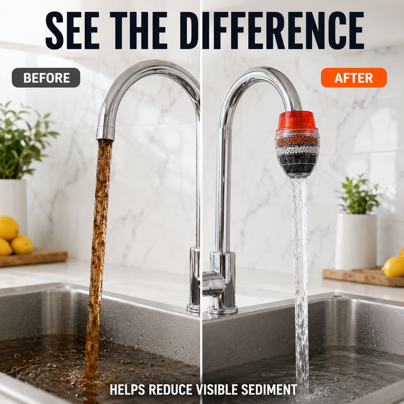🥳HOT SALE🥳💞10K+ SOLD! Water Purifier – From £5.99! 5-layer filtration, splash-free & easy install. Cleaner water – grab yours! ✅