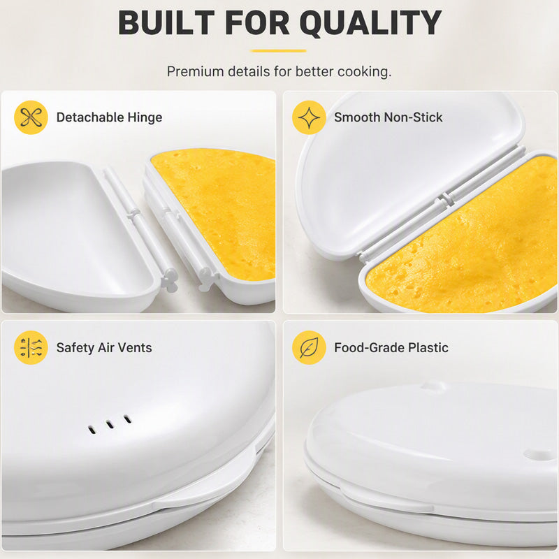 🥳2026 HOT SALE🥳💞50K+ SOLD! 🍳⚡ 50% OFF + BUY MORE, SAVE MORE! Microwave Omelet Cooker – 2-in-1 makes omelets & egg cups in minutes. Premium eco-friendly PP – safe, durable & BPA-free. From £6.99 – stock up for quick healthy breakfasts! 🧼✅