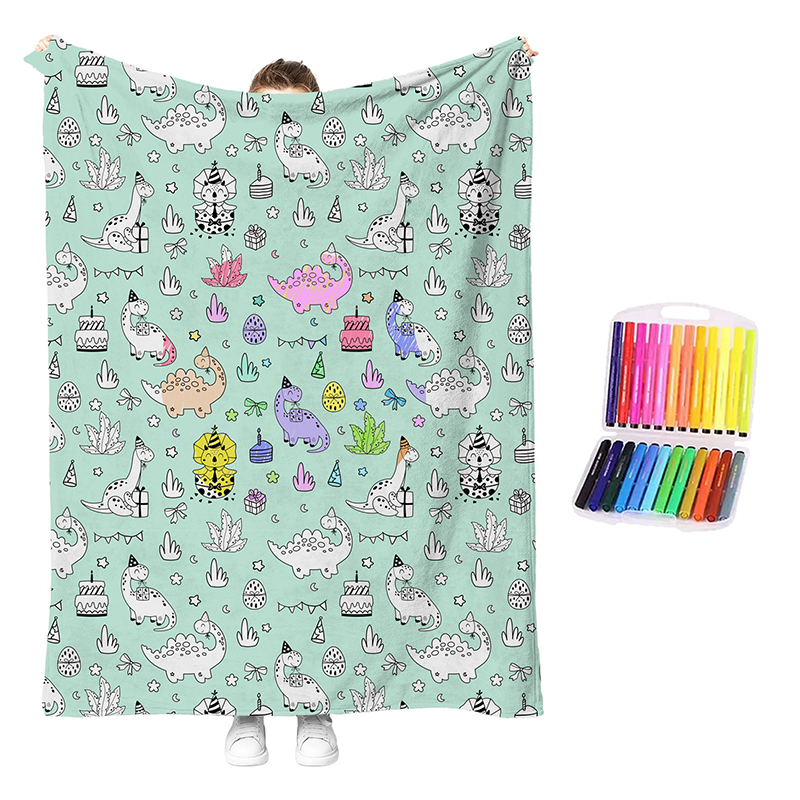 🎨 LIMITED‑TIME 50% OFF! 💛 DIY Coloring Blanket Kit – Soft, Washable, Creative‑Fun ✨