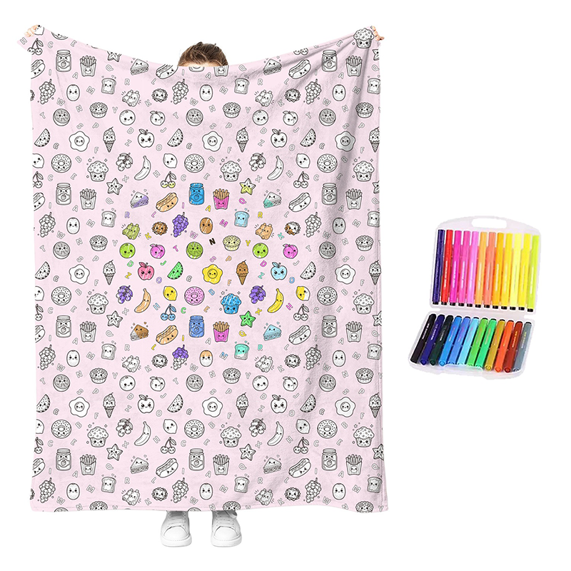 🎨 LIMITED‑TIME 50% OFF! 💛 DIY Coloring Blanket Kit – Soft, Washable, Creative‑Fun ✨