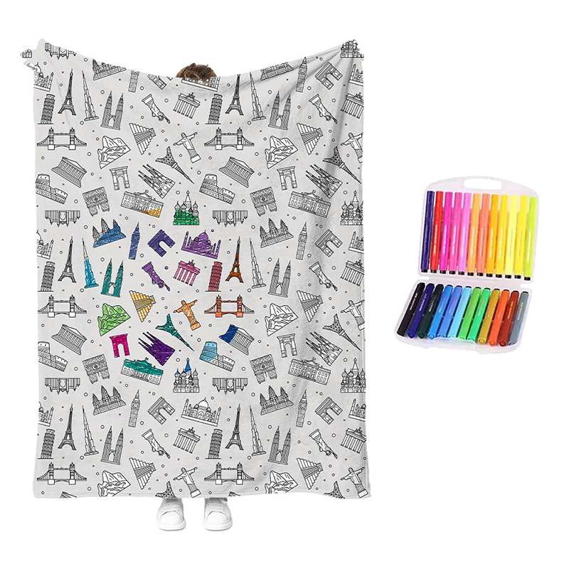 🎨 LIMITED‑TIME 50% OFF! 💛 DIY Coloring Blanket Kit – Soft, Washable, Creative‑Fun ✨
