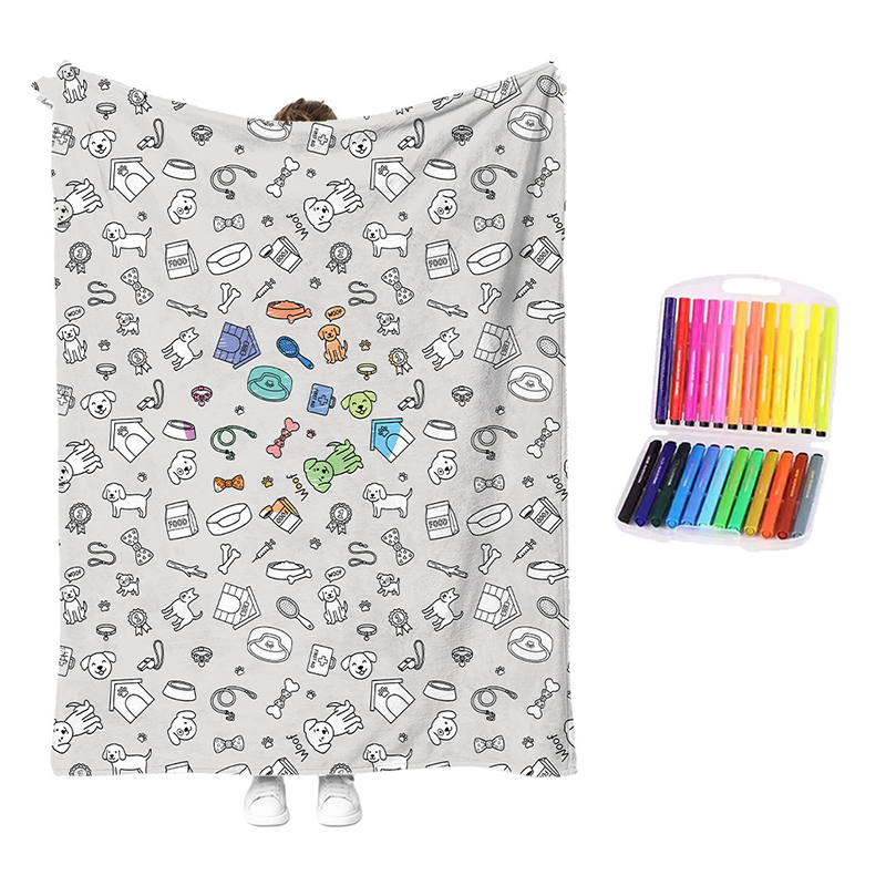 🎨 LIMITED‑TIME 50% OFF! 💛 DIY Coloring Blanket Kit – Soft, Washable, Creative‑Fun ✨