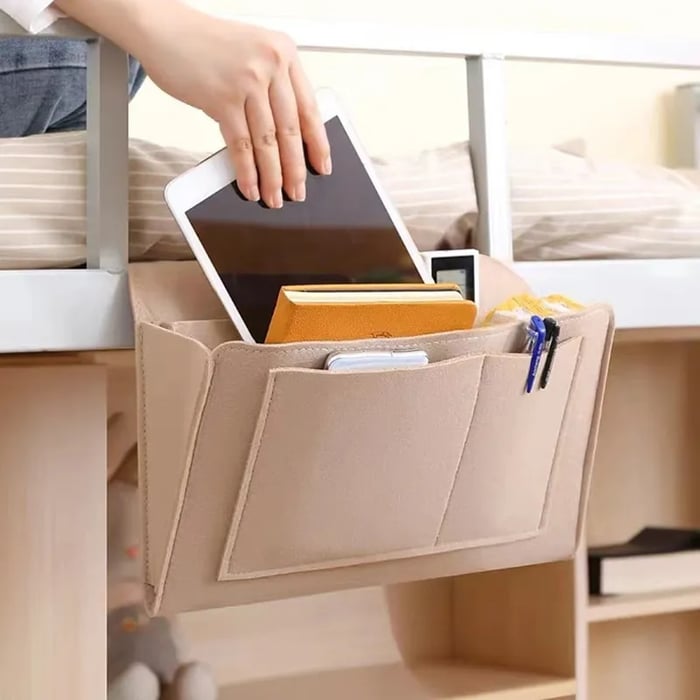 🥳HOT SALE🥳💞10K+ SOLD! Bedside Caddy – From £9.97! Multi-pockets, soft felt & easy install. Everything within reach – grab yours! ✅