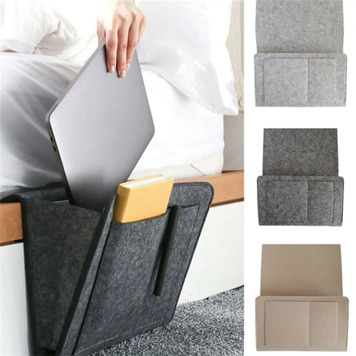 🥳HOT SALE🥳💞10K+ SOLD! Bedside Caddy – From £9.97! Multi-pockets, soft felt & easy install. Everything within reach – grab yours! ✅