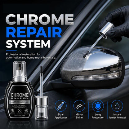 🥳 HOT SALE 2026 🥳 💞 50,000+ SOLD! ✨🚗 Chrome Restoration Set – Removes Oxidation & Restores High-Gloss Metallic Finish | Premium Quality