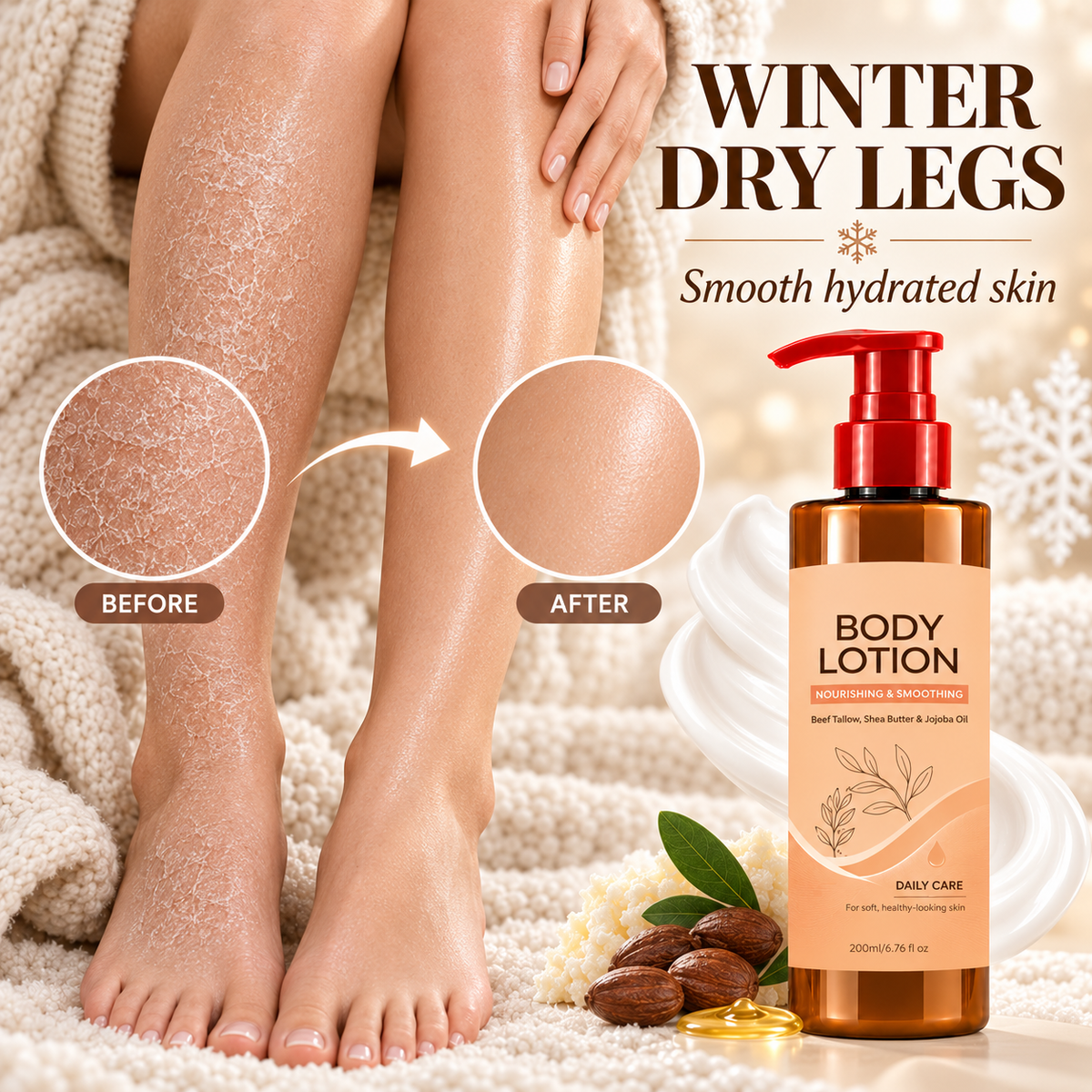 🔥 Sale now on! Hydrating daily body lotion – lightweight, fast-absorbing, all skin types. 🧴💧